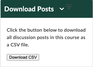 Download posts widget for D2L course homepage